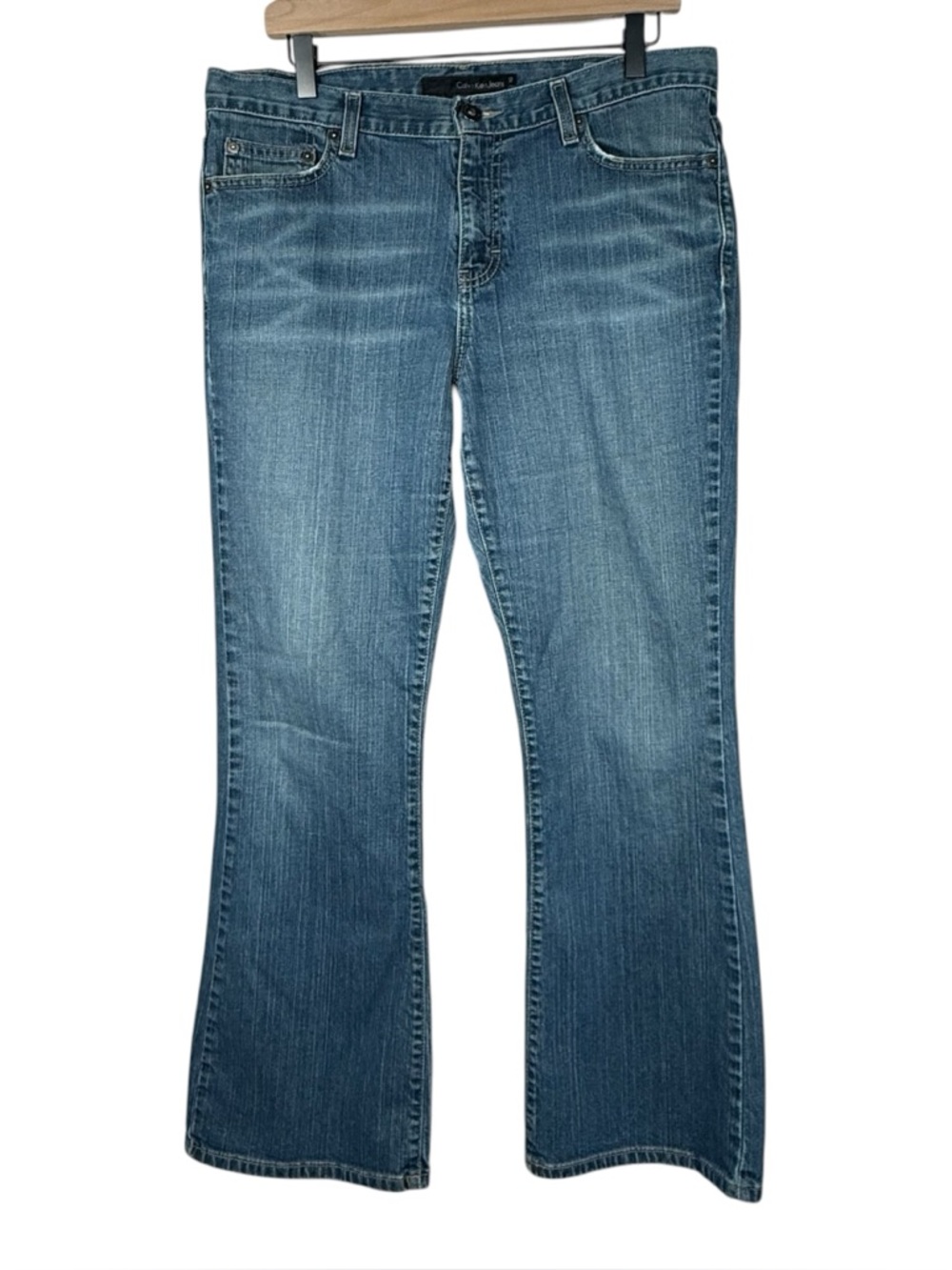 Calvin Klein Medium Wash Flare Denim Jeans Size 12